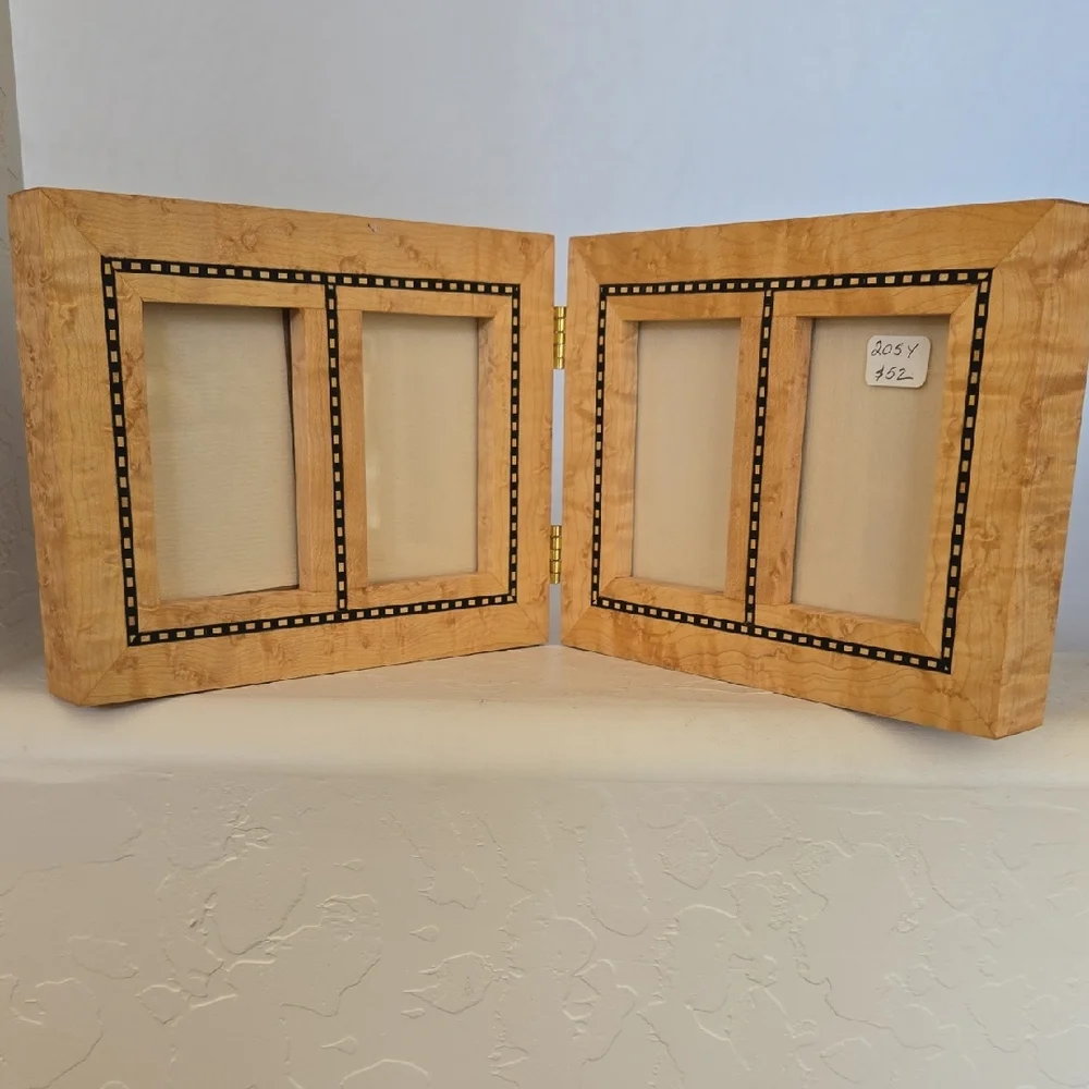 Handcrafted Birdseye Maple Folding Pictureframe